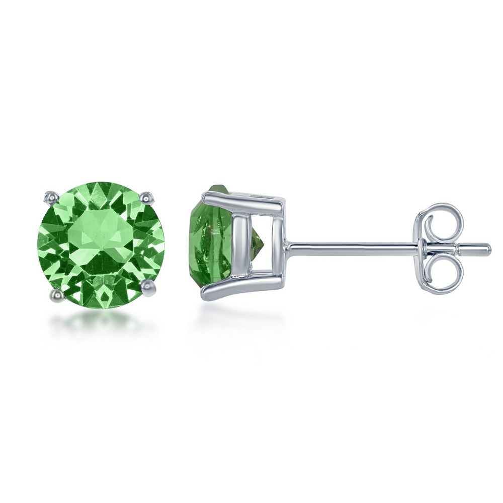 Sterling Silver 6MM Peridot 