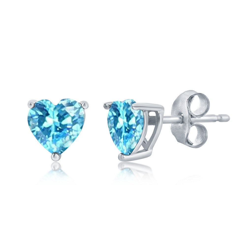 Sterling Silver 6MM Aquamarine 