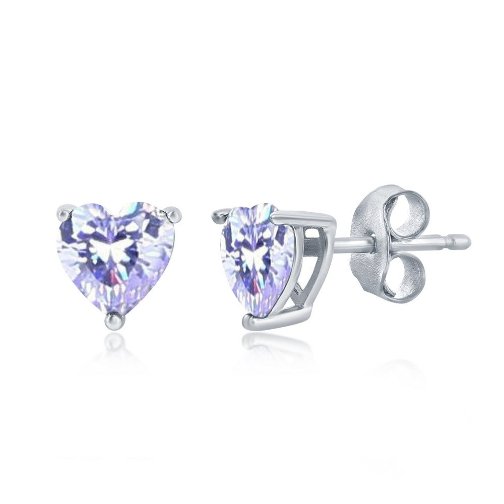 Sterling Silver 6MM Light Amethyst 