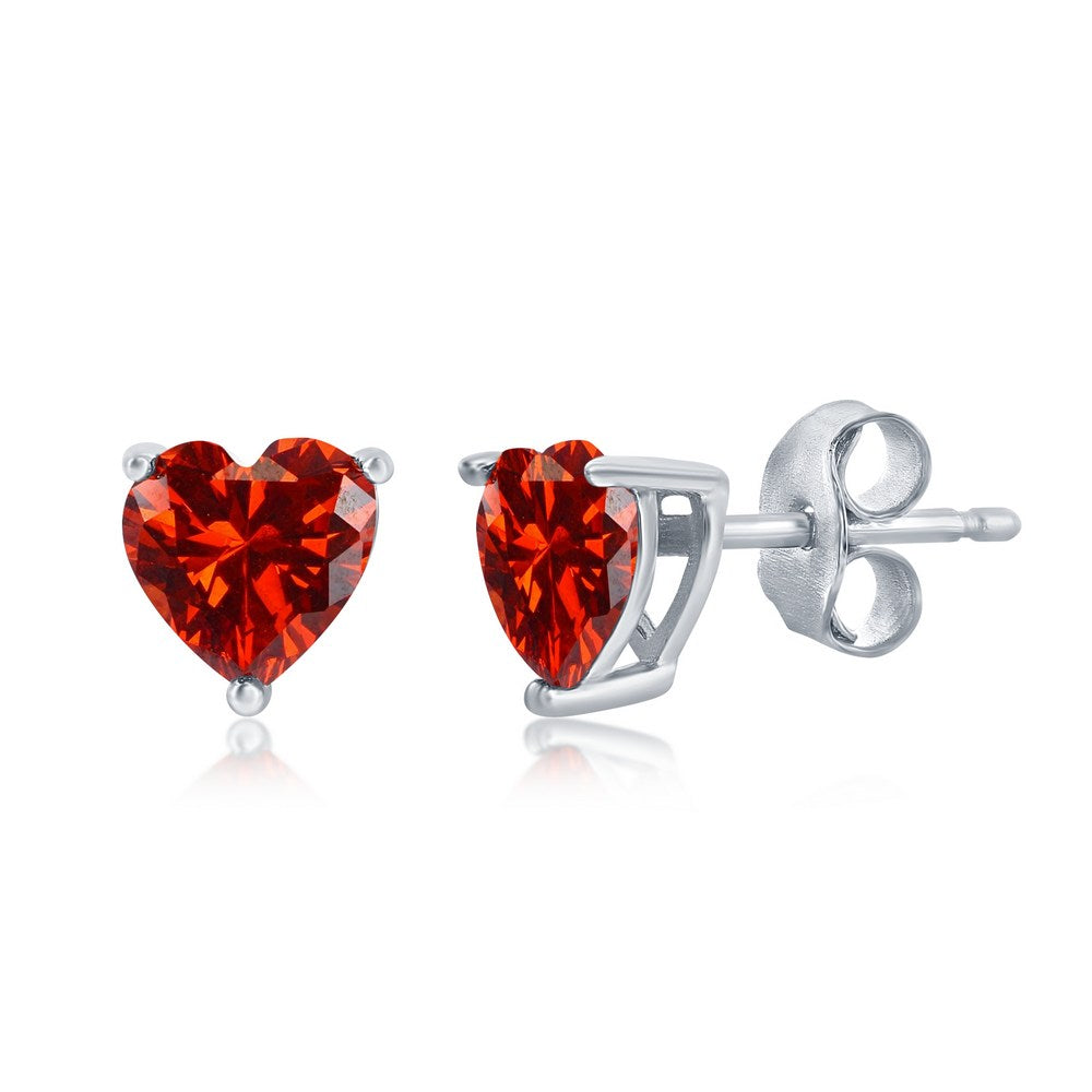 Sterling Silver 6MM Ruby 