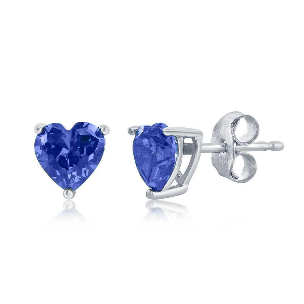 Sterling Silver 6MM Sapphire 
