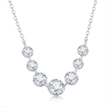 Load image into Gallery viewer, 18 inch Sterling Silver Graduating CZ Necklace
