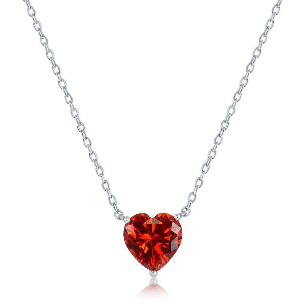 16+2 inch Sterling Silver 8MM Ruby 