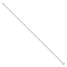 Cargar imagen en el visor de la galería, 9 inch Sterling Silver 1.4mm Singapore Chain Anklet
