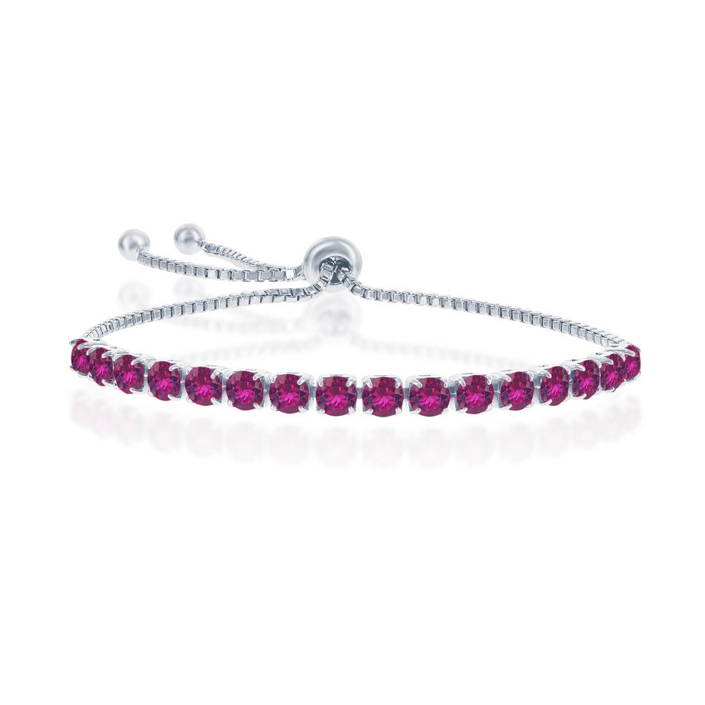 Sterling Silver 4MM Ruby 